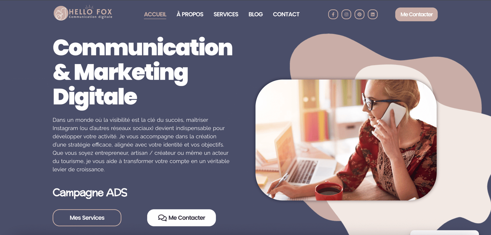 Accueil-Hellofox-communication-digitale-réalisation-AK-developpeur-web